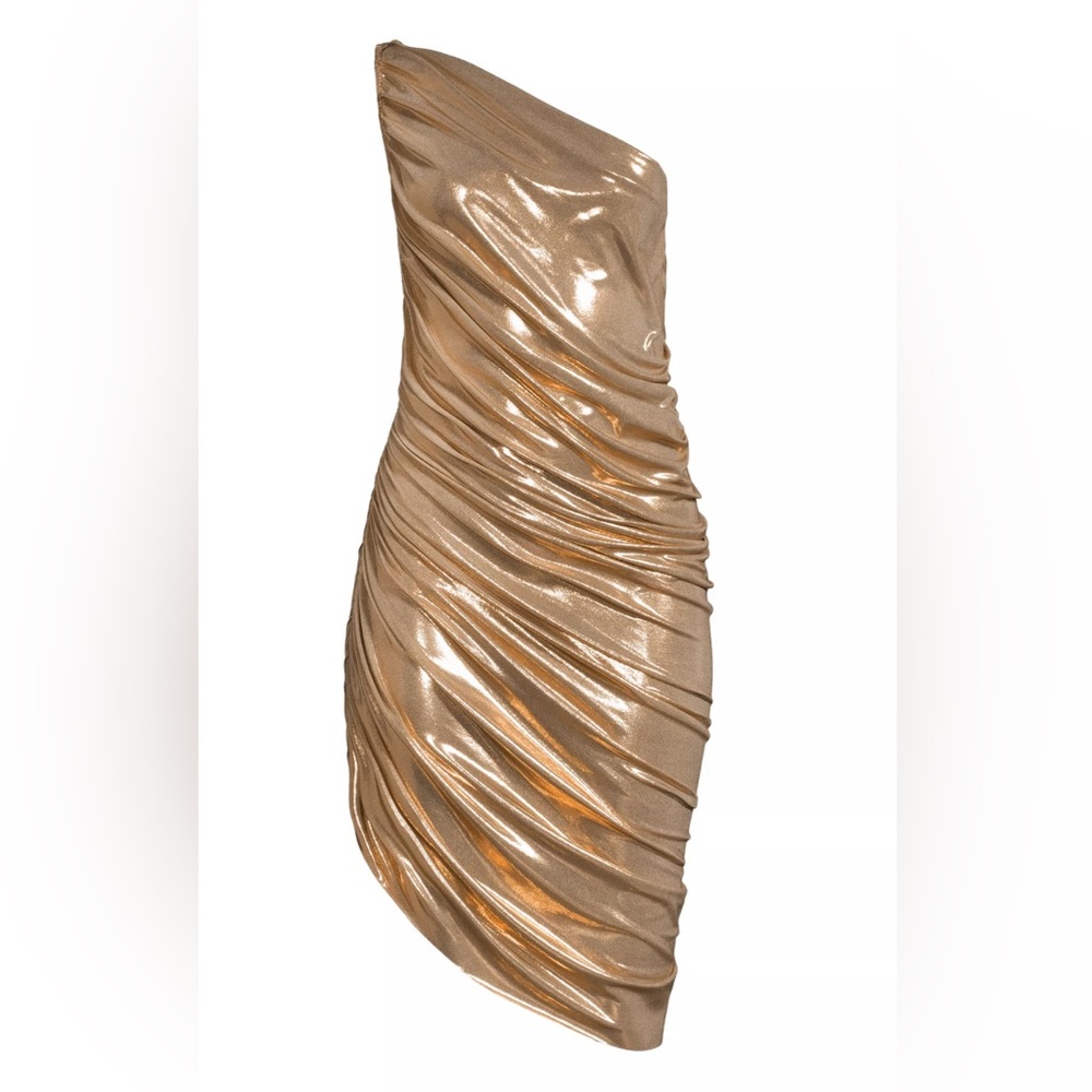 Norma Kamali Gold Asymmetrical Dress
